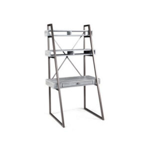 Escrivaninha estante com gavetas em design industrial