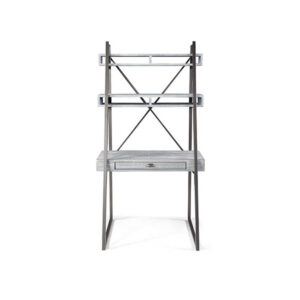 Escrivaninha estante com gavetas em design industrial